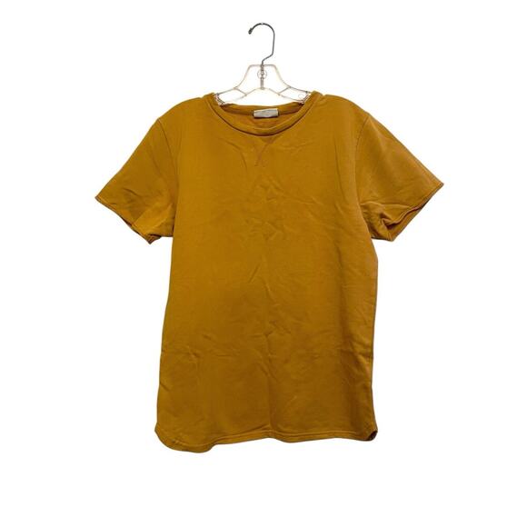 Drapeau Noir Short Sleeve Sweatshirt T-shirt Men Size Small/Medium Mustard Terry - Picture 1 of 6